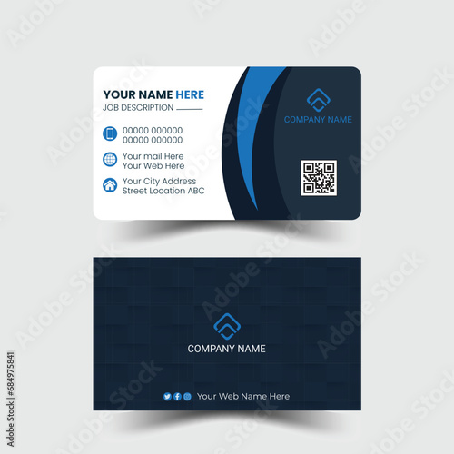 Modern and clean professional business card template