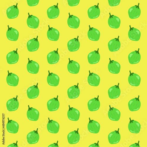 background design with patterns of fruit and vegetables, in vector illustration (ID: 684976257)