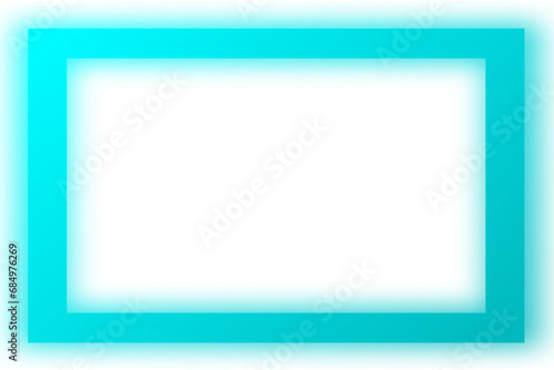 Blue neon square frame png