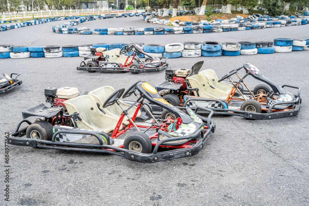 Obraz premium Xianfeng Sanbaoyuan Kart Racing Track, Pingxiang, Jiangxi Province, China
