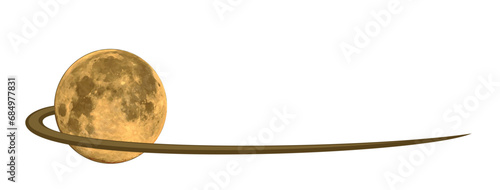 The yellow moon globe symbol.