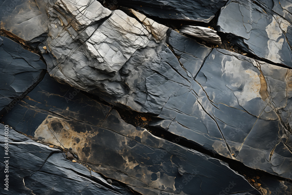 Gneiss rock background. Its mineral-rich layers encapsulate the passage of ages, revealing the geological story etched in its enduring structure.
