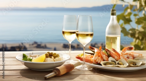 glass white wine drink wine seafood pairing illustration fish restaurant, gourmet delicatessen, menu meat glass white wine drink wine seafood pairing