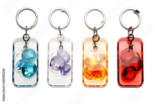 Exploring Style Authenticity in Acrylic Keychain Imagery isolated on transparent background