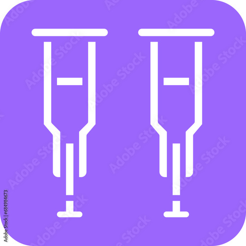 Crutches Icon Style