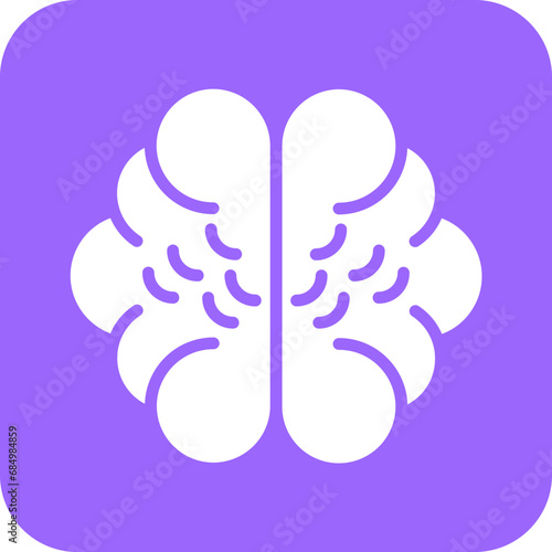 Human Brain Icon Style