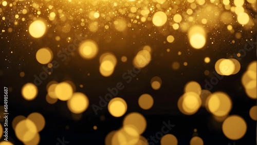 yellow glow particle abstract bokeh background