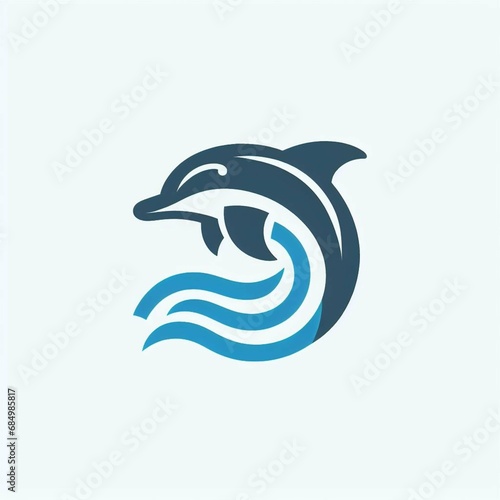 Fototapeta A simple and meaningful dolphin logo vector
