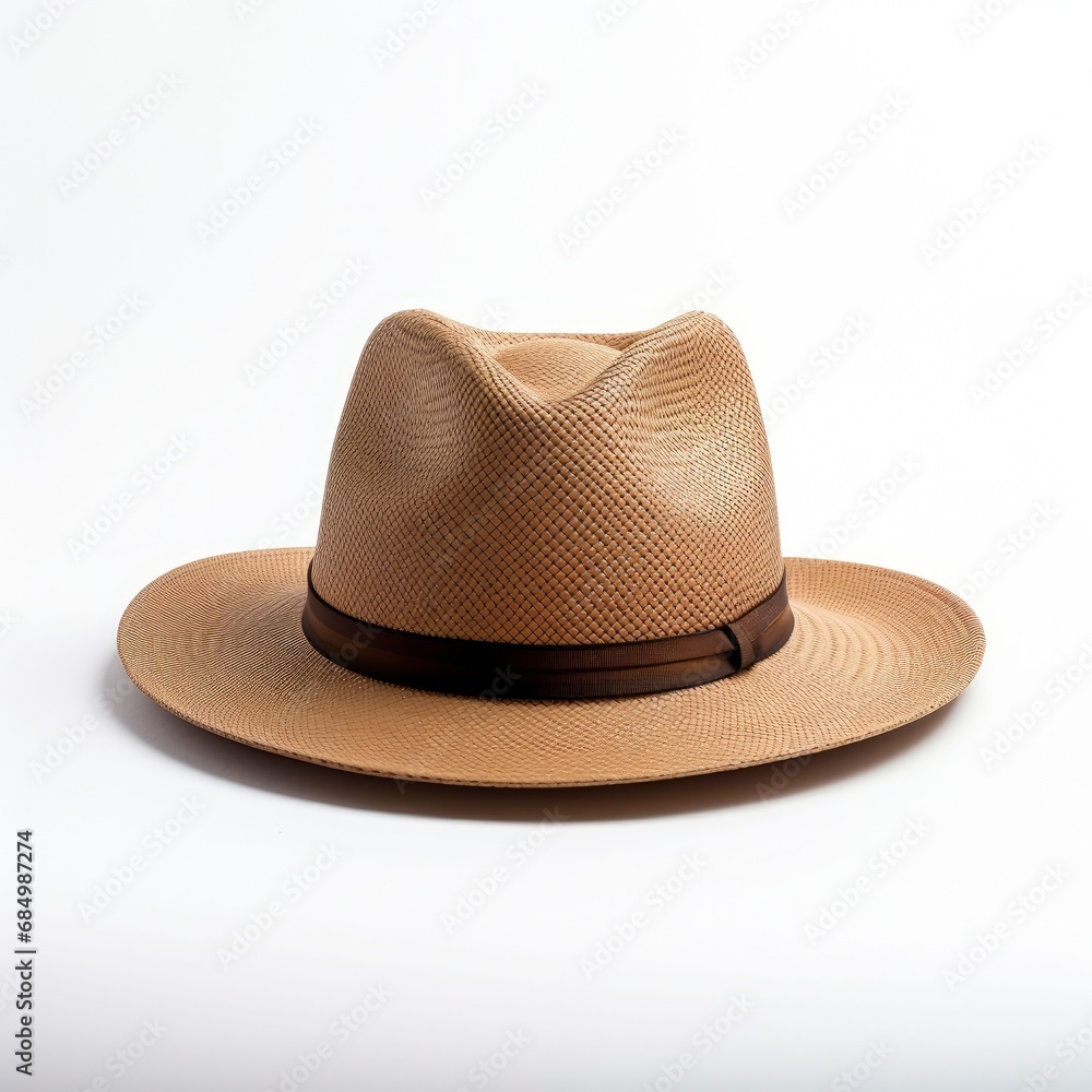 The hat is lying on a white background, in the eco-friendly craftsmanship