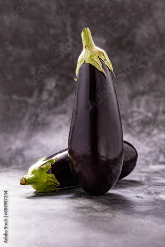 fresh raw eggplant close-up