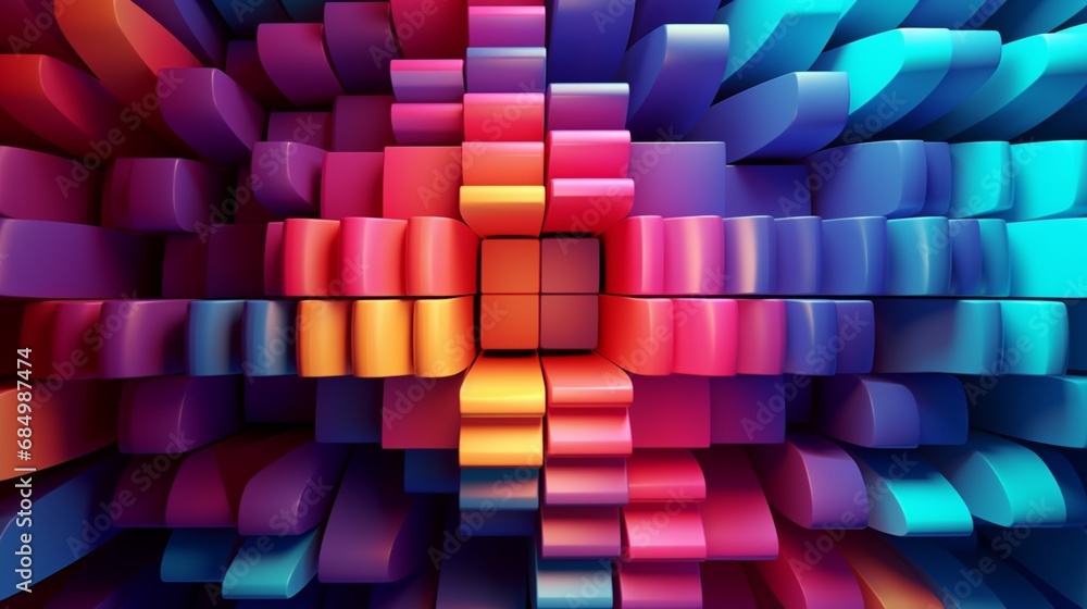 Produce a captivating 4K geometric pattern background with an optical ...