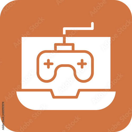 Gaming Laptop Icon Style