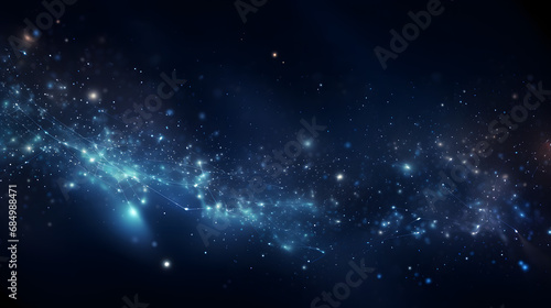 Abstract blue bokeh background   vector illustration