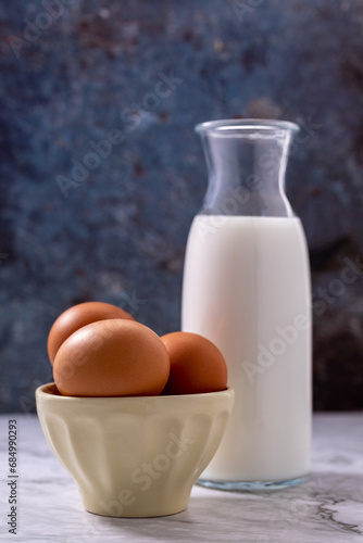 eggs and isolated milk