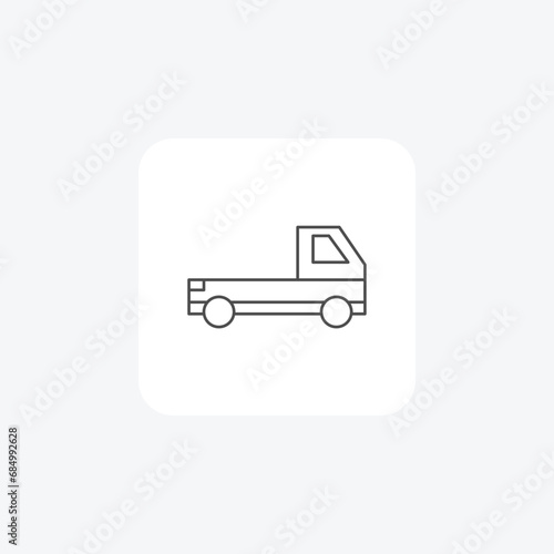 moving van, Transportation, Relocation, Cargo, Logistics, thin line icon, grey outline icon, pixel perfect icon
