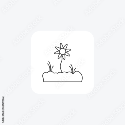 Graden, Landscaping, Outdoor Oasis,  thin line icon, grey outline icon, pixel perfect icon