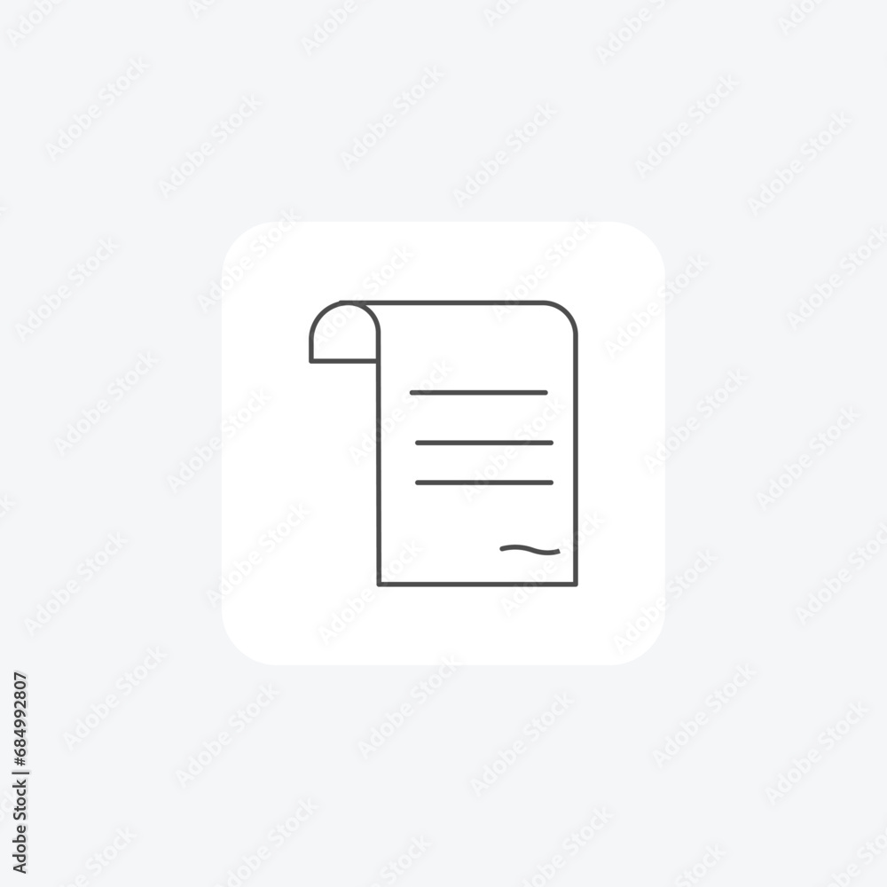 Contract, Legal Document, Commitment, thin line icon, grey outline icon, pixel perfect icon