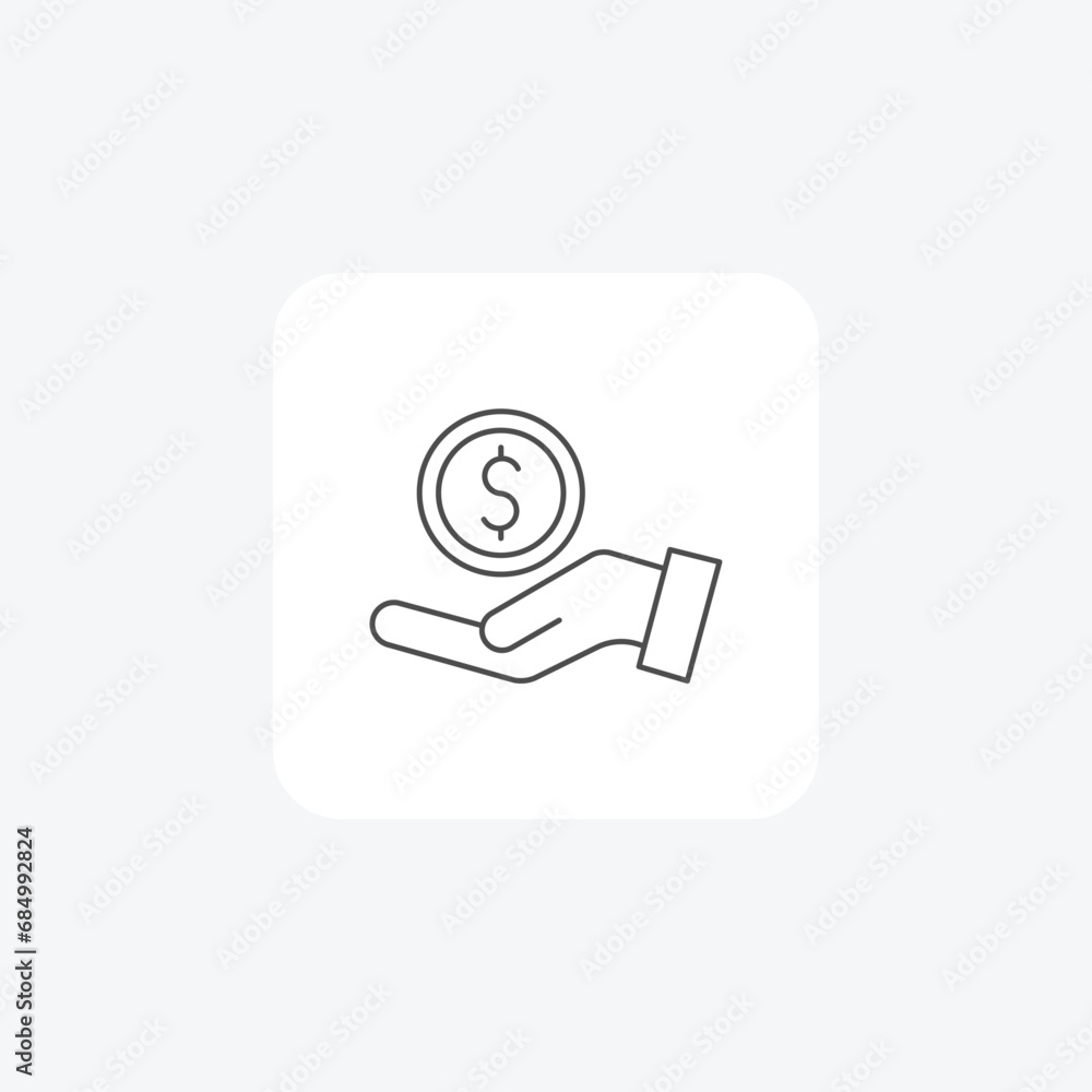 Money investment,Finance, Portfolio Management, icon isolated on white background vector illustration Pixel perfec Money investment,Finance, Portfolio Management, icon isolated on white background vector illustration Pixel perfec