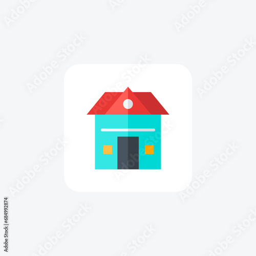 Cozy, residence, home, comfort, warmth, snug, inviting  flat color icon, pixel perfect icon