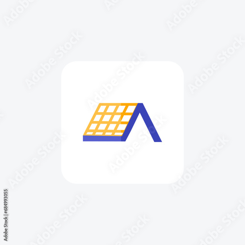 Roof, Construction, Shingles, Roofing Materials,  flat color icon, pixel perfect icon