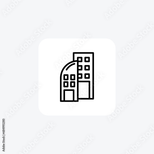 Apartment, City Living, Modern Living Spaces, Rental Residences Line Icon, Outline icon, vector icon, pixel perfect icon photo