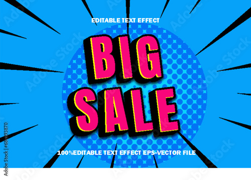 Big Sale Editable Text Effect 3D Emboss Gradient Style