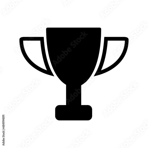 black trophy icon or symbol