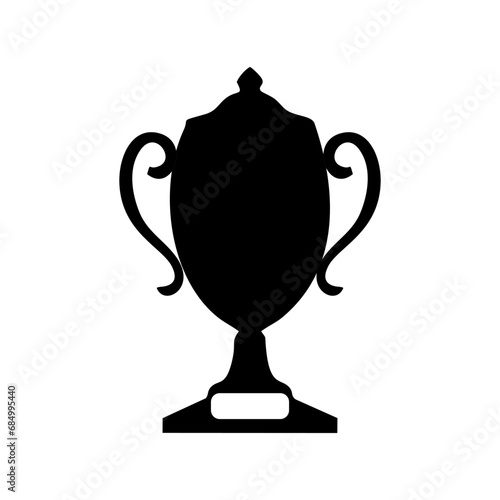black trophy icon or symbol