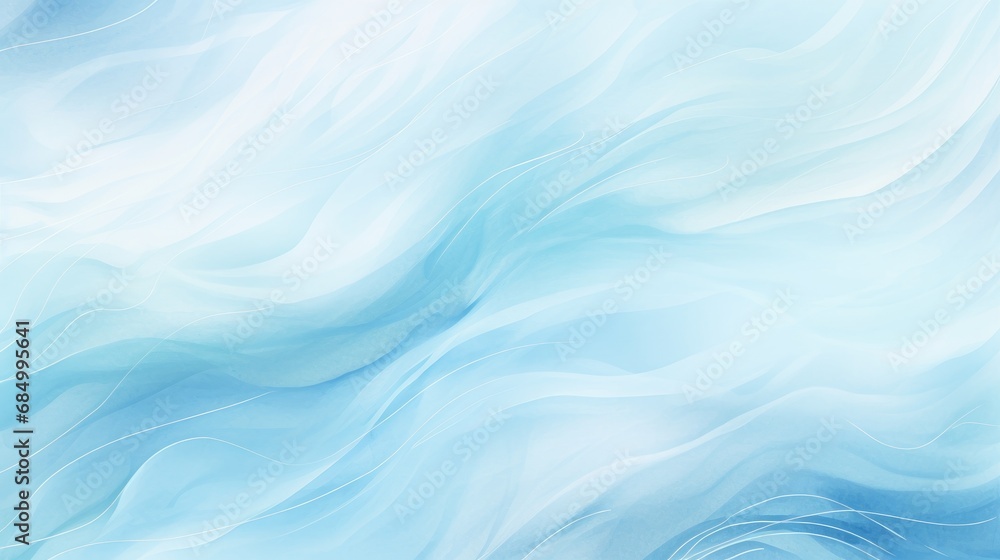Abstract Light Blue Watercolor Waves Background
