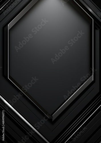 Abstract metallic black silver lines cyber geometric background
