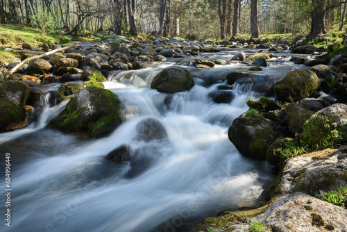 Waterfalls of Lozoya River, Madrid province, Spain photo