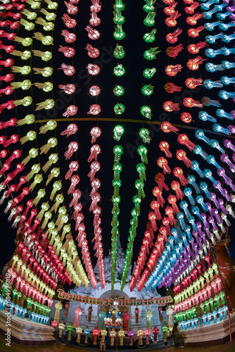 the beautiful lanterns in the "one hundred thousand lantern festival" of Lamphun, Thailand © arjan_ard_studio