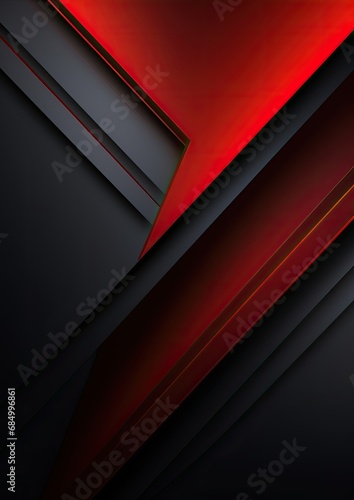 Abstract red arrow shadow direction overlapping modern