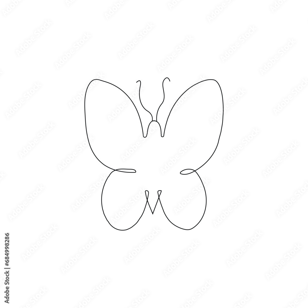 Continuous one line butterfly flying outline art drawing
Continuous one line butterfly flying outline art drawing
