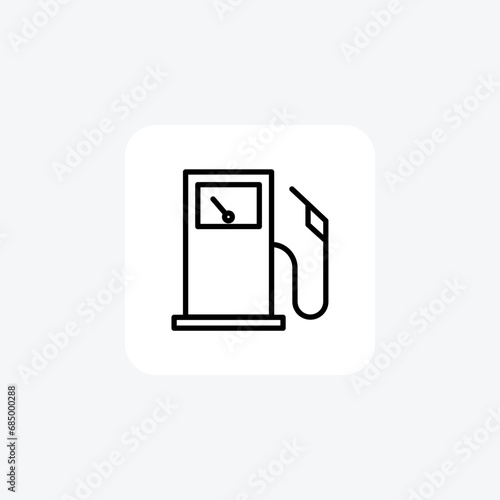 Gas Station, Fuel Station, Petrol StationLine Icon, Outline icon, vector icon, pixel perfect icon