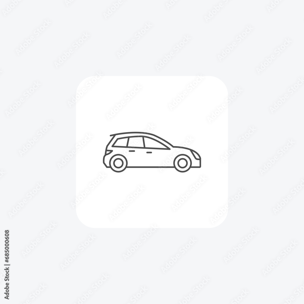 SUV, Off-road Capability, thin line icon, grey outline icon, pixel perfect icon