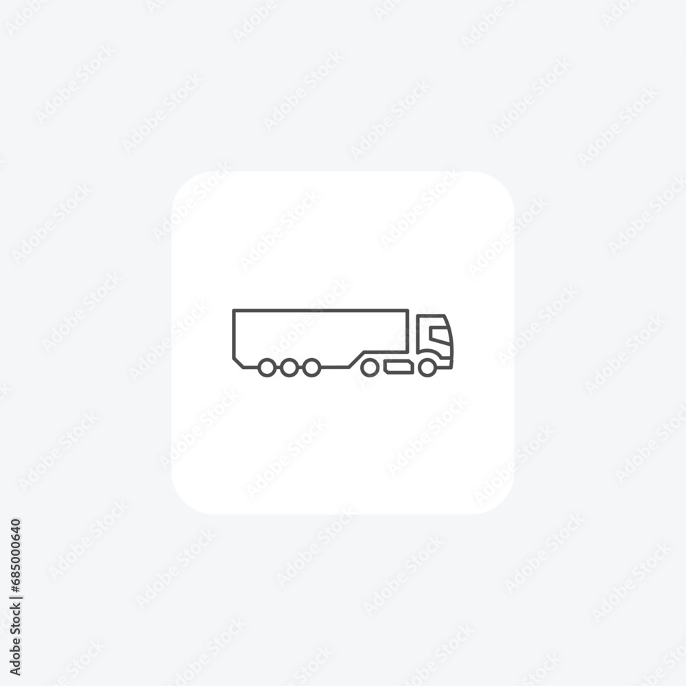 Trailer, Hauling Equipment, Towable Unit,Motorhome, Recreational Vehicle (RV), thin line icon, grey outline icon, pixel perfect icon Trailer, Hauling Equipment, Towable Unit,Motorhome, Recreational Vehicle (RV), thin line icon, grey outline icon, pixel perfect icon