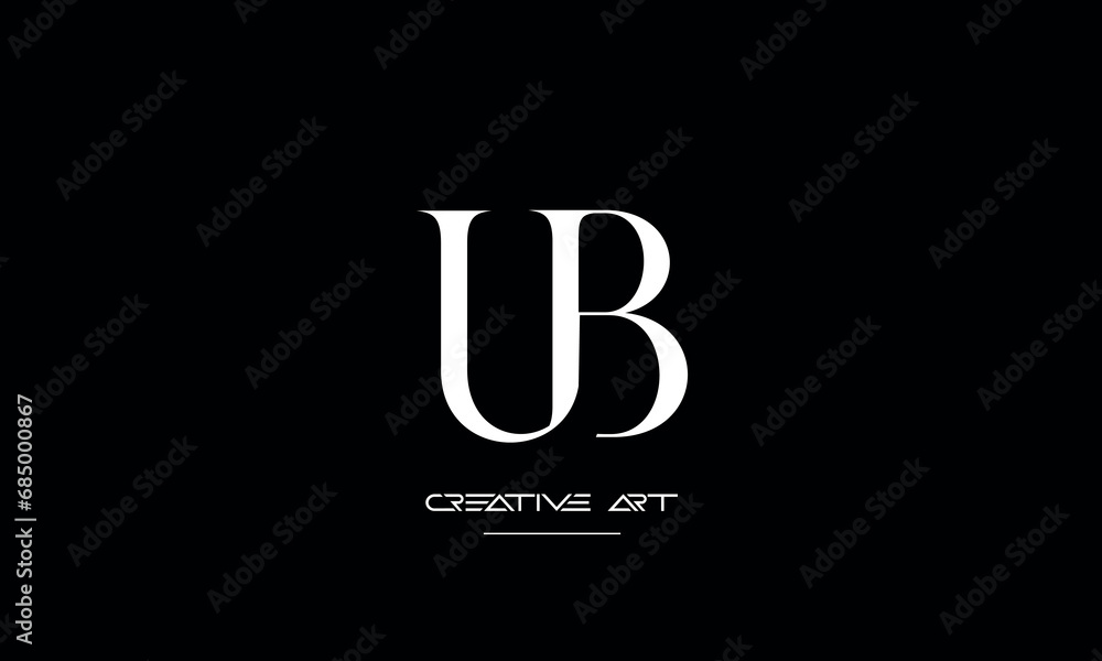 BU, UB, B, U abstract letters logo monogram BU, UB, B, U abstract letters logo monogram