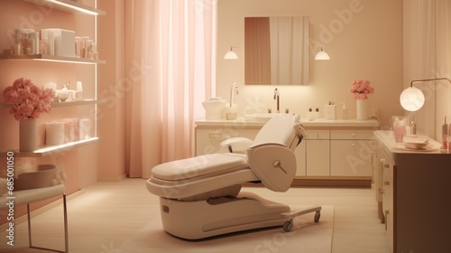 A private and tranquil treatment room in a beauty salon, designed for relaxation and pampering.
