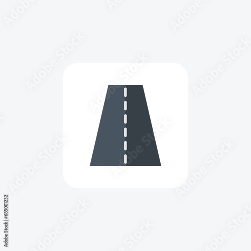 Highway, Freeway, Express Lane flat color icon, pixel perfect icon