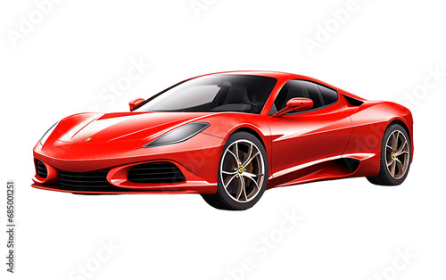 Isolated Red Sports Car On transparent background photo