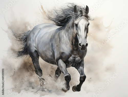pferd horse gemalt aquarell