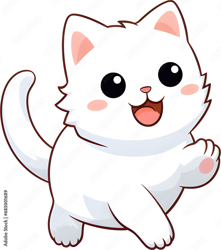 Naklejka premium running cat