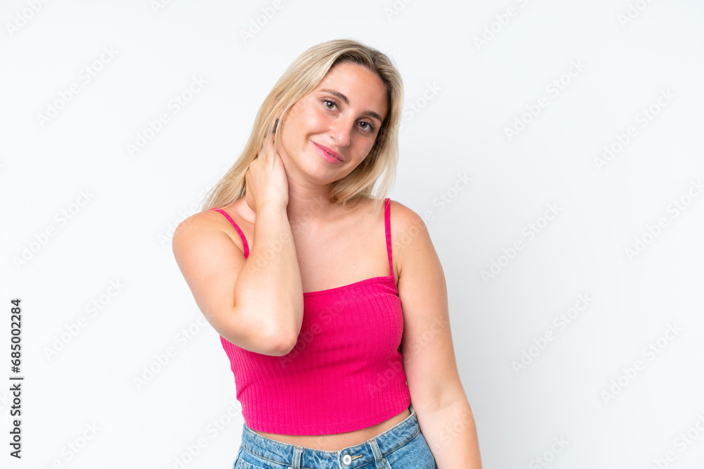 Young caucasian woman isolated on white background laughing Young caucasian woman isolated on white background laughing