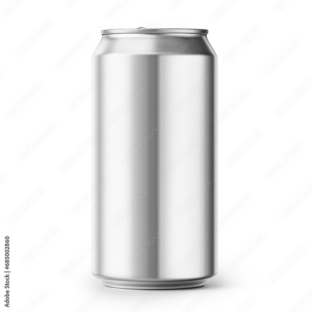 Aluminum can isolated on white background. 3d illustration. Mock up. Aluminum can isolated on white background. 3d illustration. Mock up.