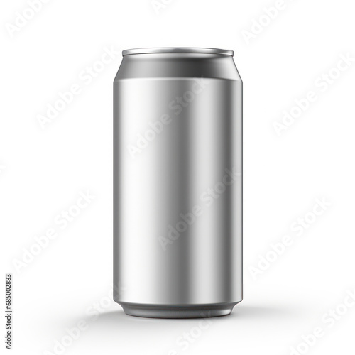 Aluminum can isolated on a white background.