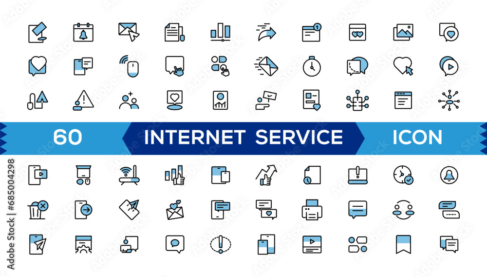 Internet icon set. Containing online, computer, network, website, server, web design, hardware, software and programming. Internet icon set. Containing online, computer, network, website, server, web design, hardware, software and programming.