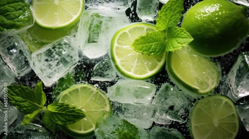 background cold mojito drink icy illustration fruit cocktail, beverage cool, water juice background cold mojito drink icy