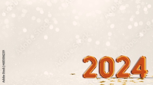 2024 text numbers background for New year concept strategy.