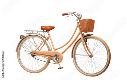 Classic Tandem Bike with Romantic Design On transparent background photo
